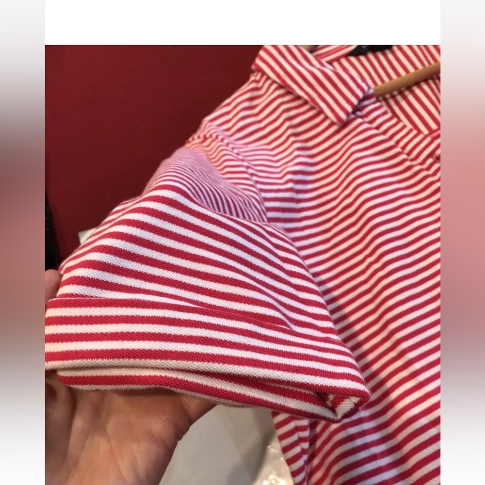 Lands' End Red and White Striped Dress - Picture 7 of 9
